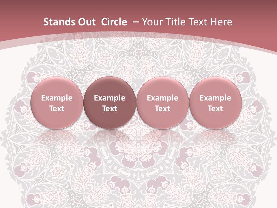 Vector Shawl Fractal PowerPoint Template