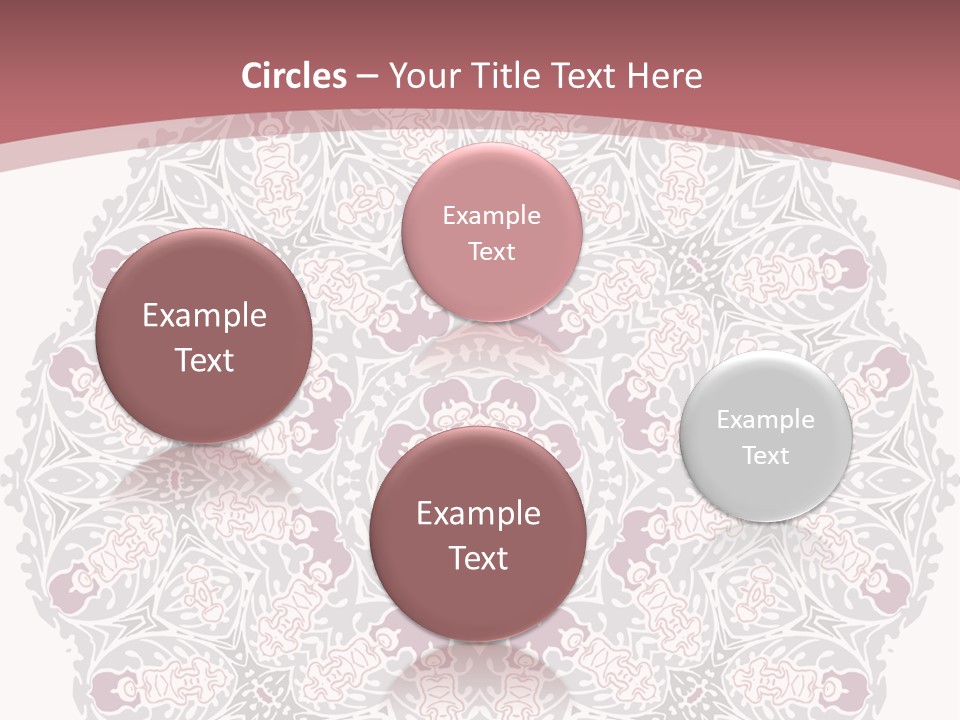 Vector Shawl Fractal PowerPoint Template