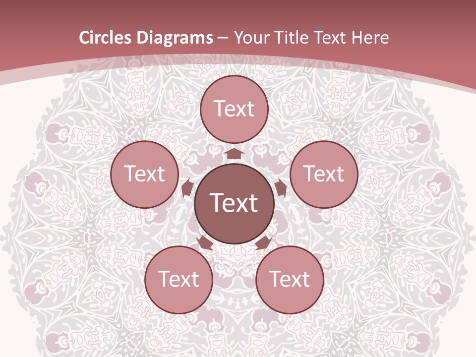 Vector Shawl Fractal PowerPoint Template