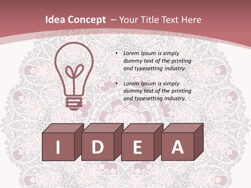 Vector Shawl Fractal PowerPoint Template