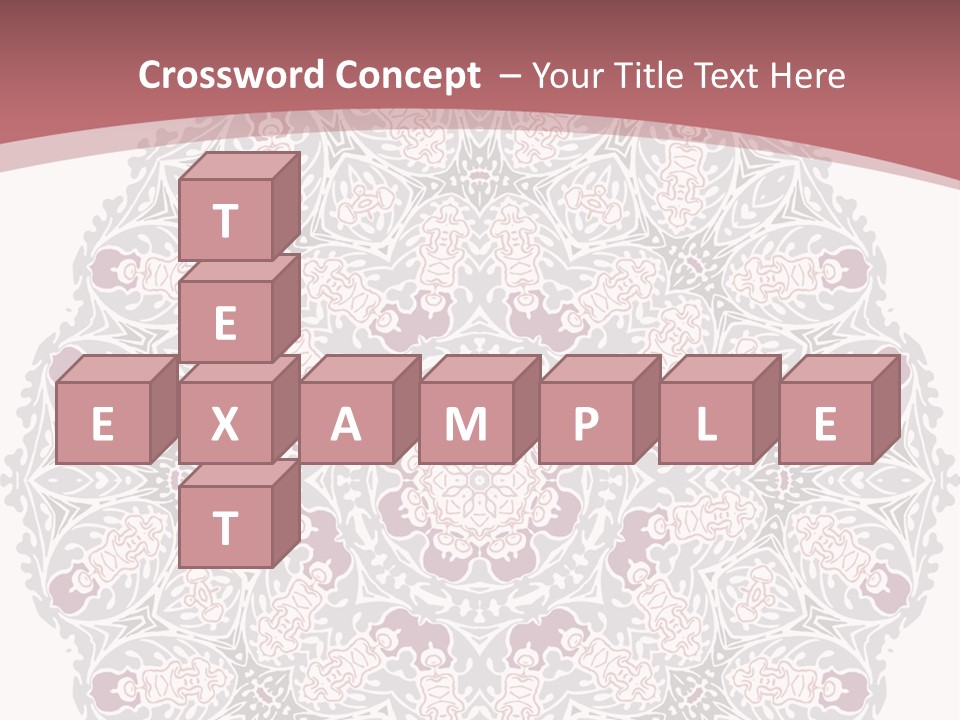 Vector Shawl Fractal PowerPoint Template