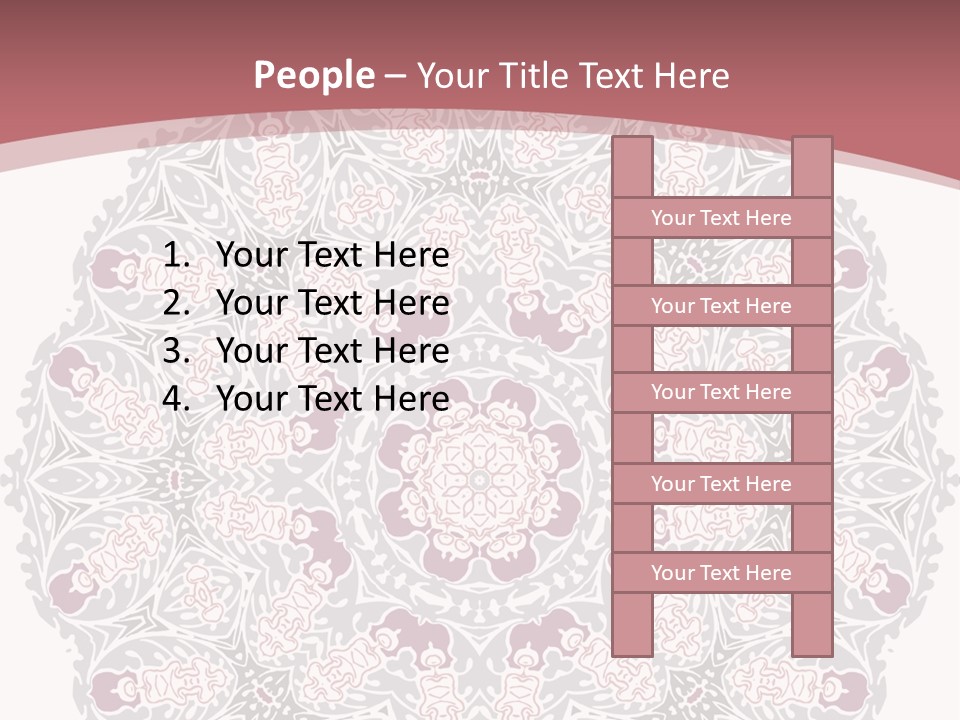 Vector Shawl Fractal PowerPoint Template