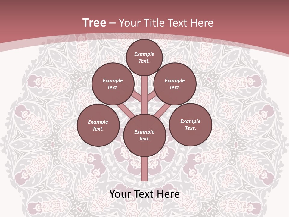 Vector Shawl Fractal PowerPoint Template