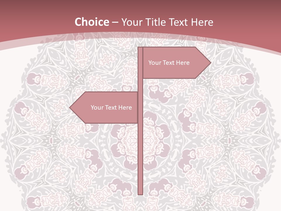 Vector Shawl Fractal PowerPoint Template