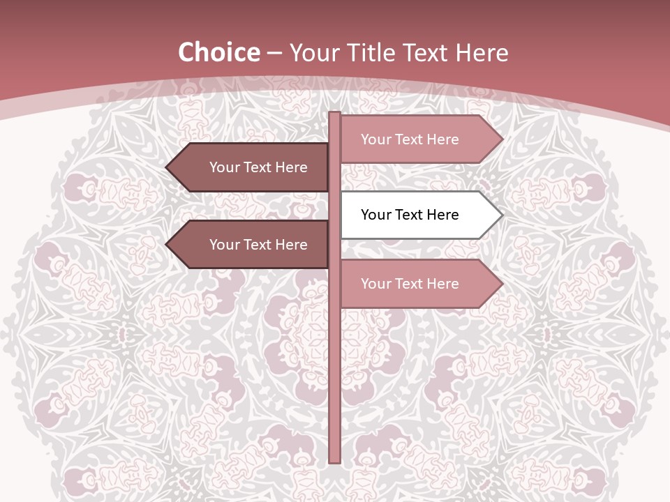 Vector Shawl Fractal PowerPoint Template