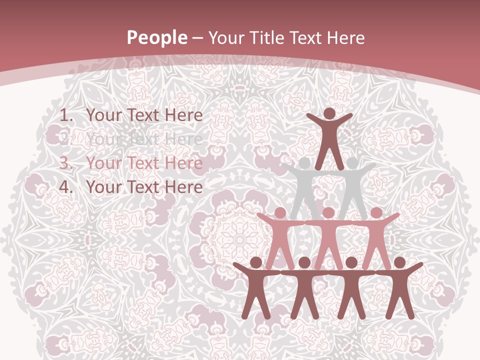 Vector Shawl Fractal PowerPoint Template