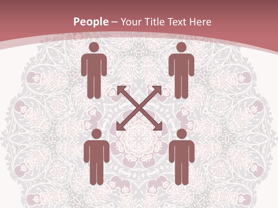 Vector Shawl Fractal PowerPoint Template