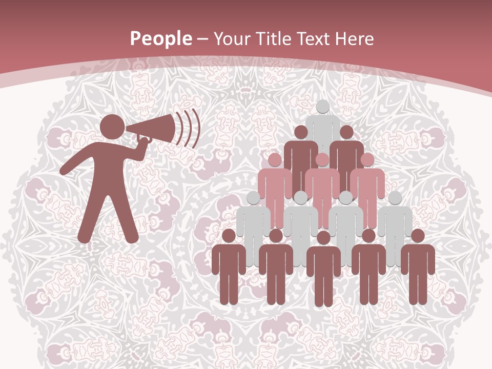 Vector Shawl Fractal PowerPoint Template