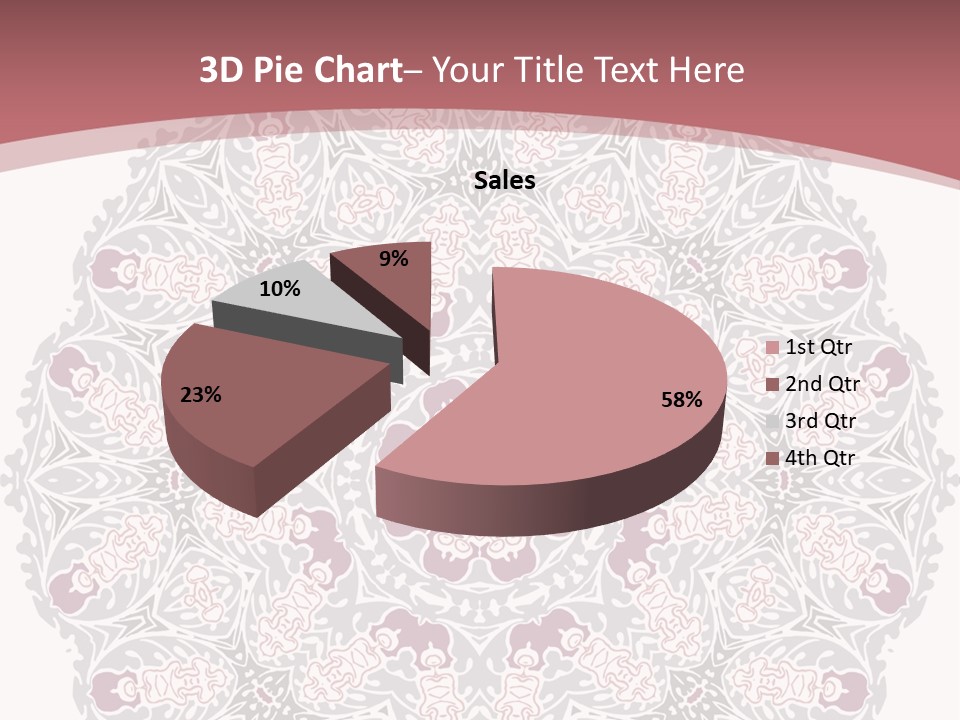Vector Shawl Fractal PowerPoint Template