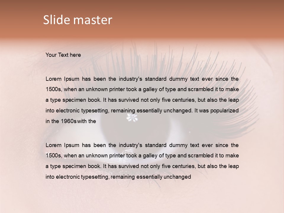 Fashion Eyebrows Sight PowerPoint Template