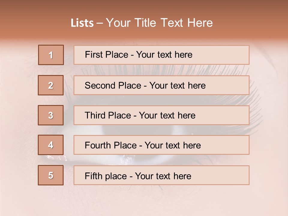 Fashion Eyebrows Sight PowerPoint Template