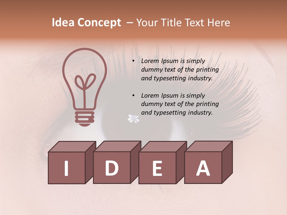 Fashion Eyebrows Sight PowerPoint Template