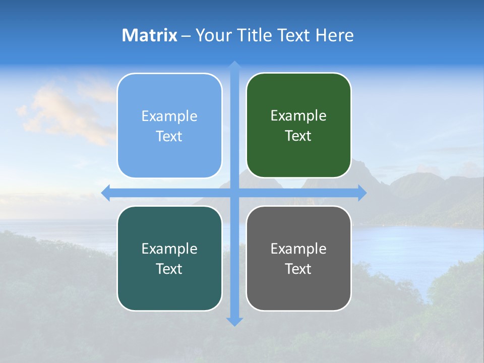 Caribbean Sea Exotic Pitons PowerPoint Template