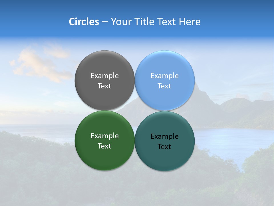 Caribbean Sea Exotic Pitons PowerPoint Template