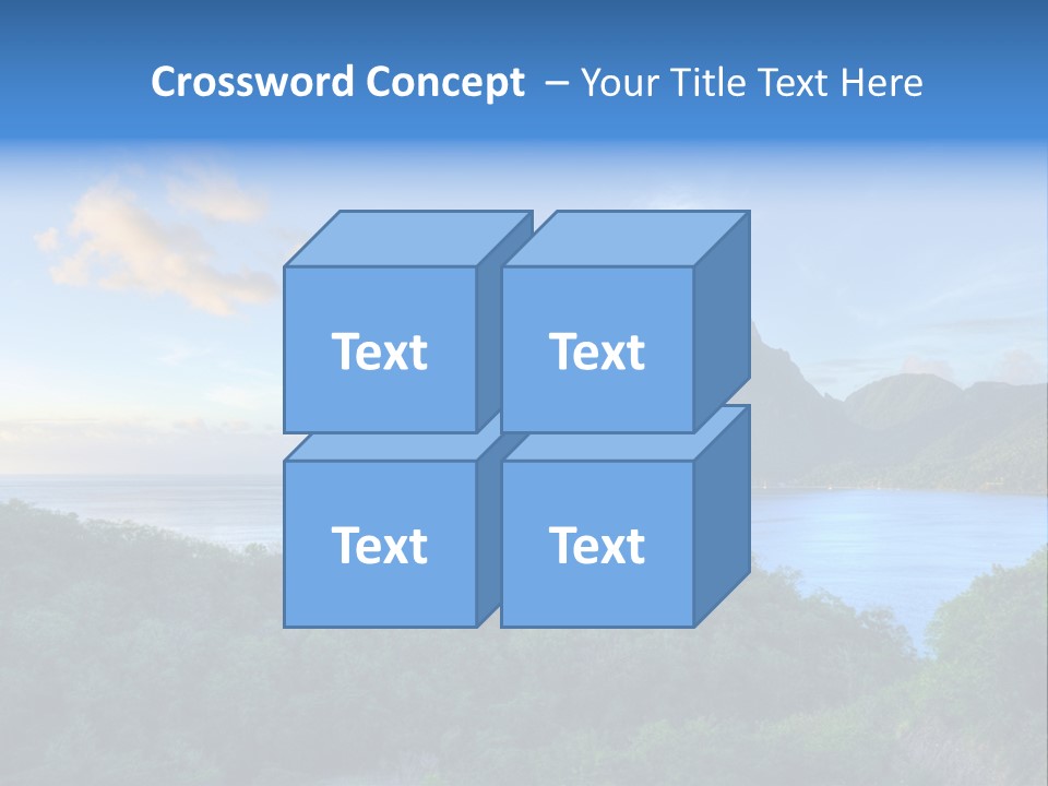 Caribbean Sea Exotic Pitons PowerPoint Template