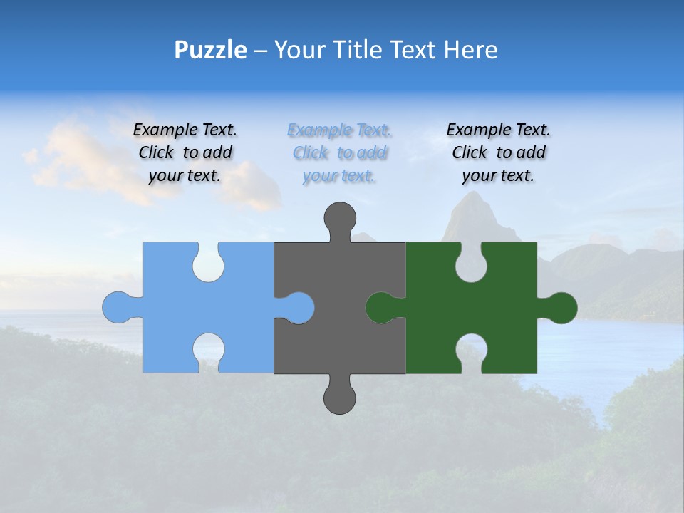 Caribbean Sea Exotic Pitons PowerPoint Template