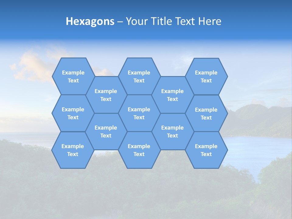 Caribbean Sea Exotic Pitons PowerPoint Template