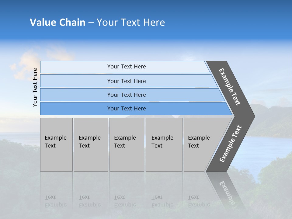 Caribbean Sea Exotic Pitons PowerPoint Template