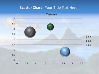 Caribbean Sea Exotic Pitons PowerPoint Template