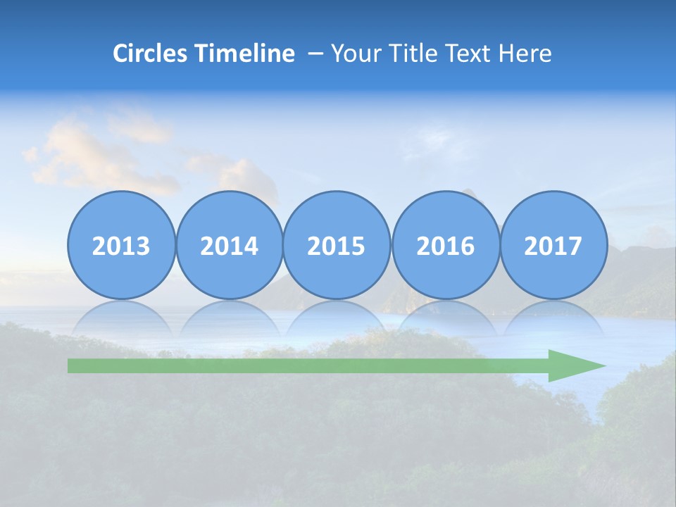 Caribbean Sea Exotic Pitons PowerPoint Template