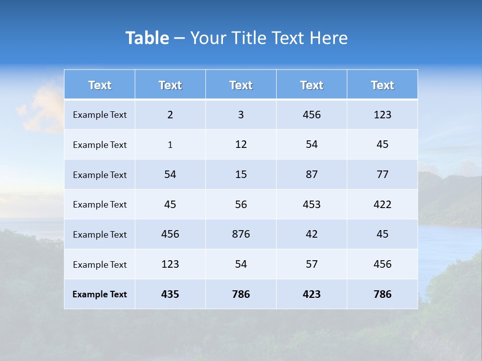 Caribbean Sea Exotic Pitons PowerPoint Template