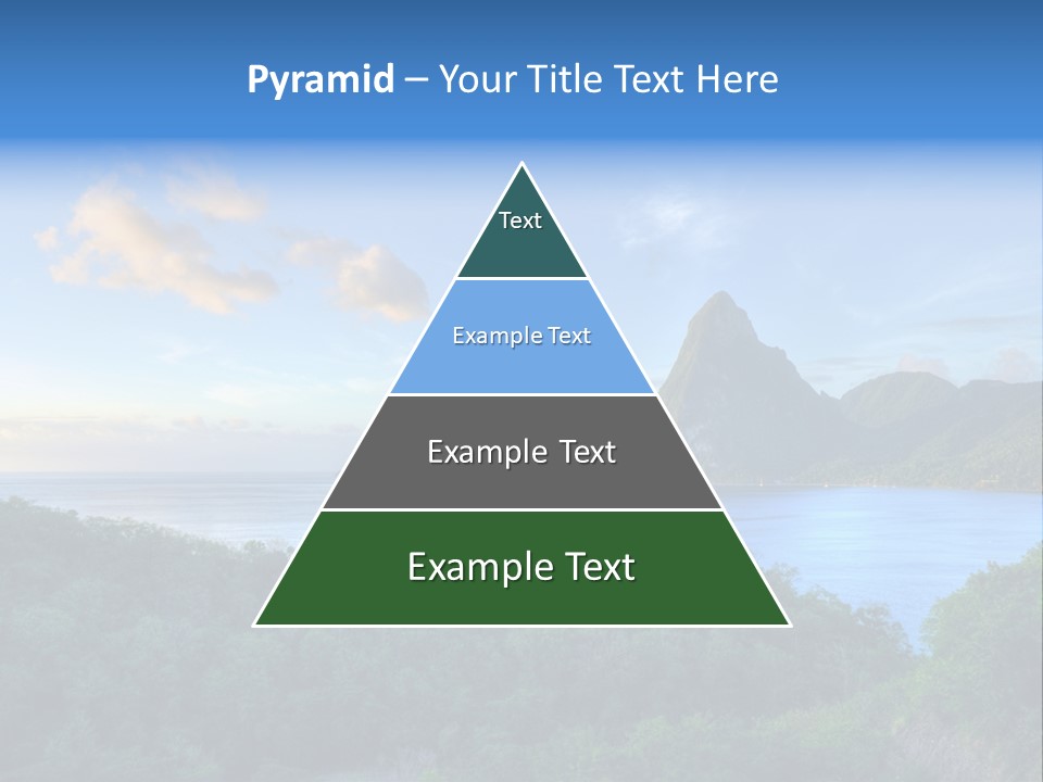 Caribbean Sea Exotic Pitons PowerPoint Template
