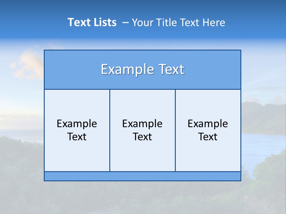 Caribbean Sea Exotic Pitons PowerPoint Template