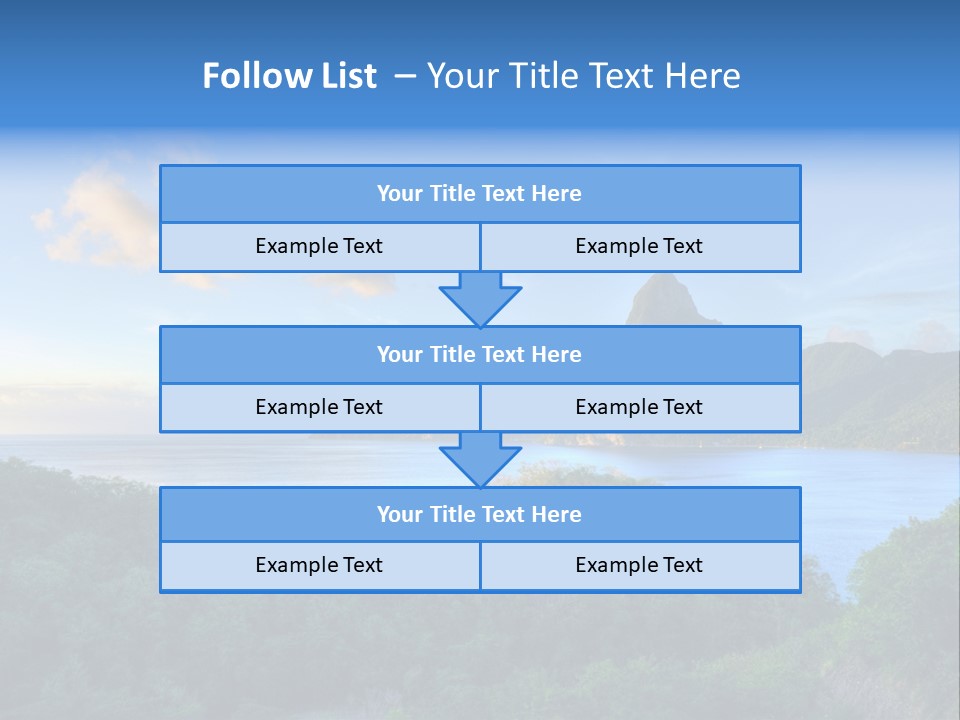 Caribbean Sea Exotic Pitons PowerPoint Template