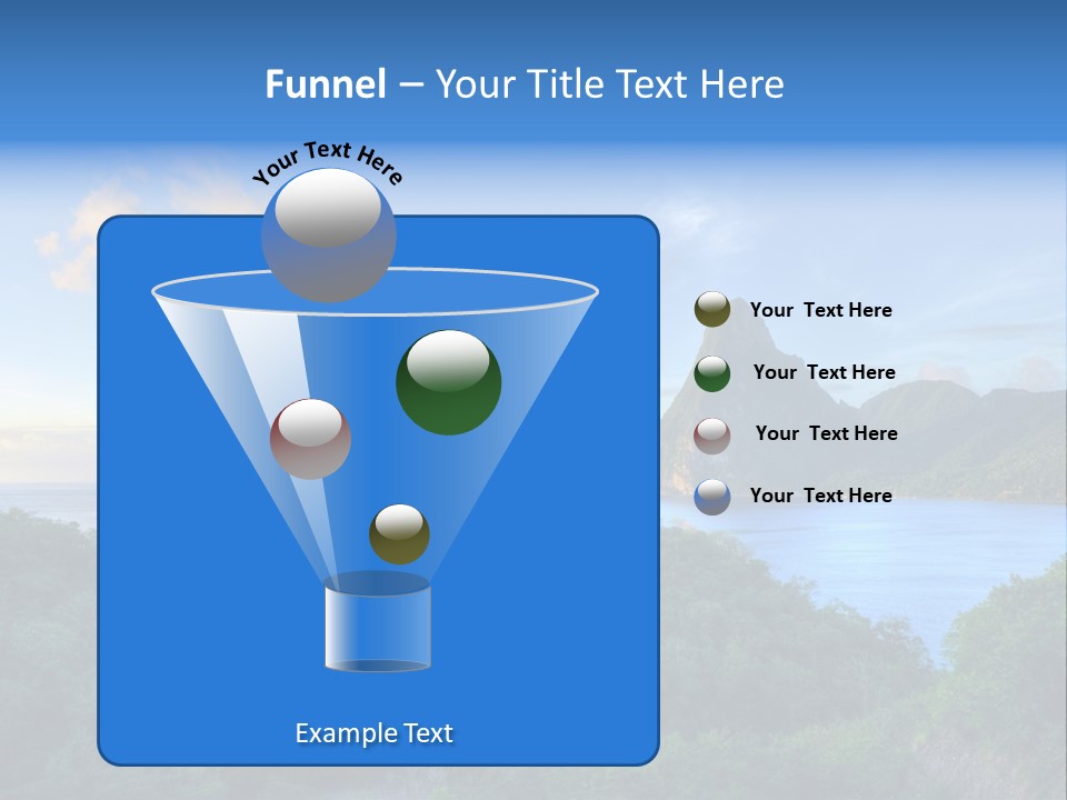 Caribbean Sea Exotic Pitons PowerPoint Template
