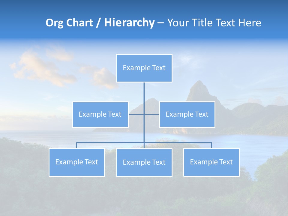 Caribbean Sea Exotic Pitons PowerPoint Template