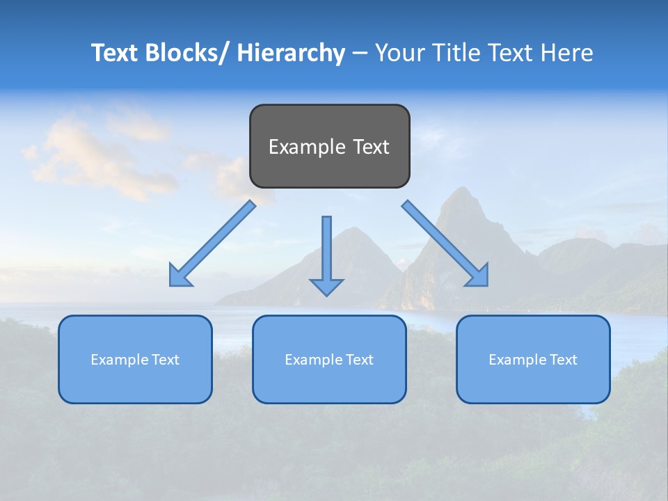 Caribbean Sea Exotic Pitons PowerPoint Template