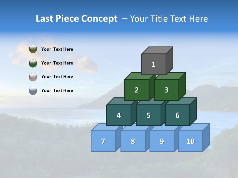 Caribbean Sea Exotic Pitons PowerPoint Template