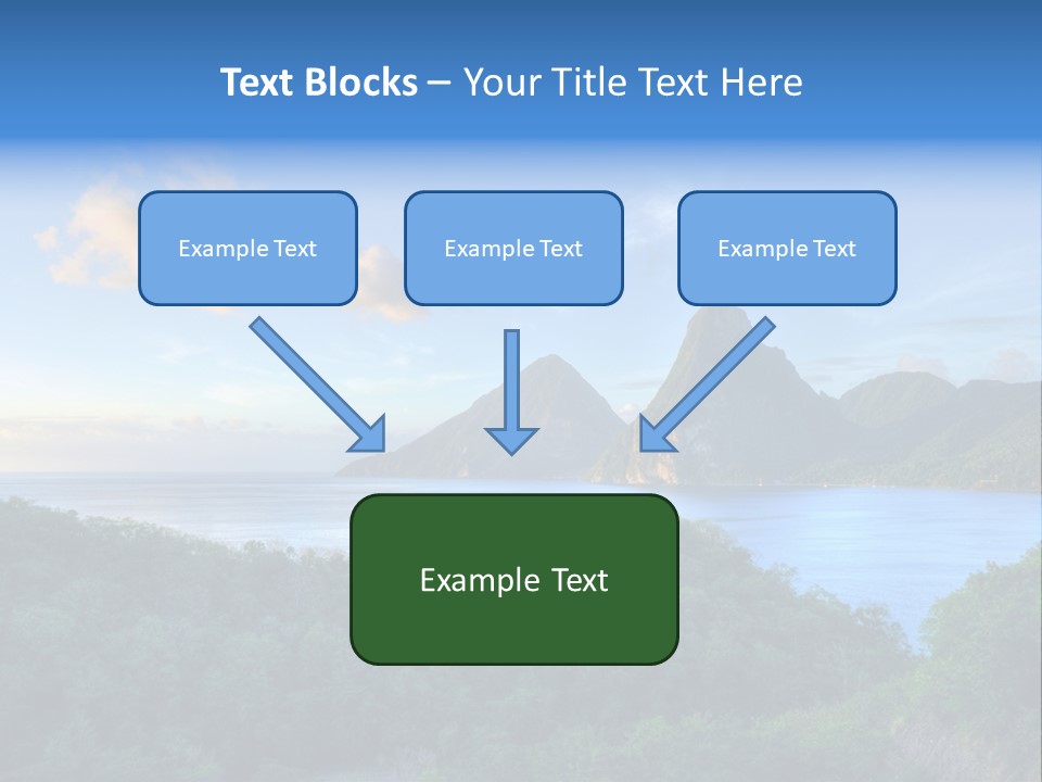 Caribbean Sea Exotic Pitons PowerPoint Template