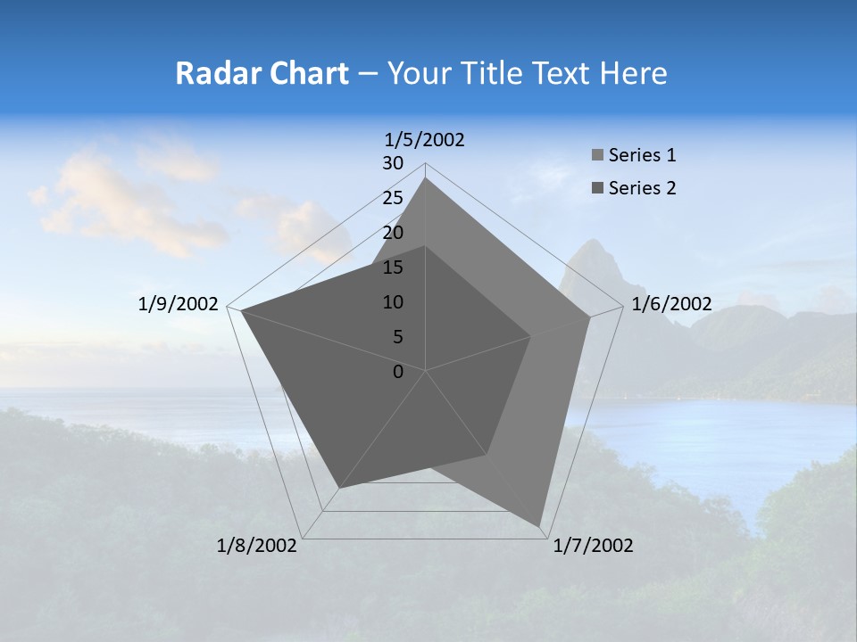 Caribbean Sea Exotic Pitons PowerPoint Template