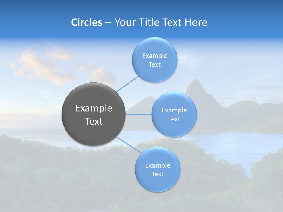 Caribbean Sea Exotic Pitons PowerPoint Template