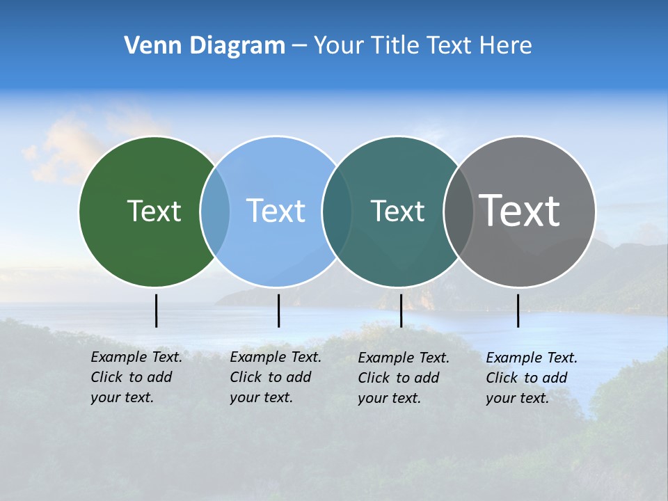 Caribbean Sea Exotic Pitons PowerPoint Template