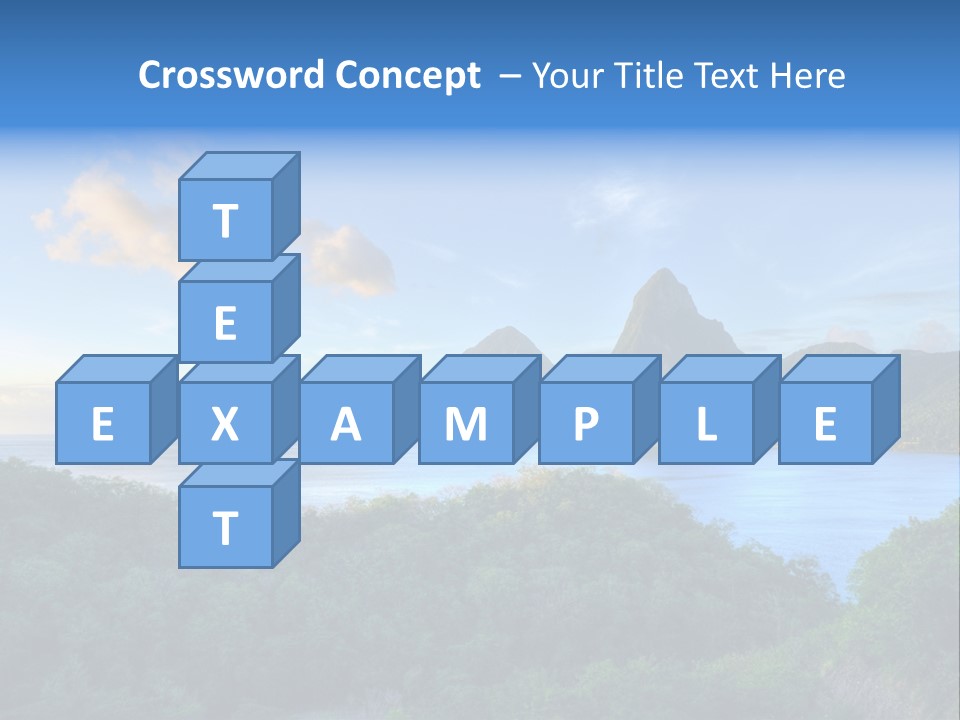 Caribbean Sea Exotic Pitons PowerPoint Template