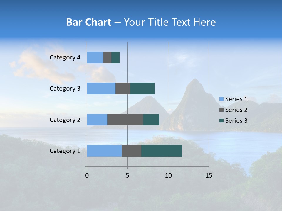 Caribbean Sea Exotic Pitons PowerPoint Template