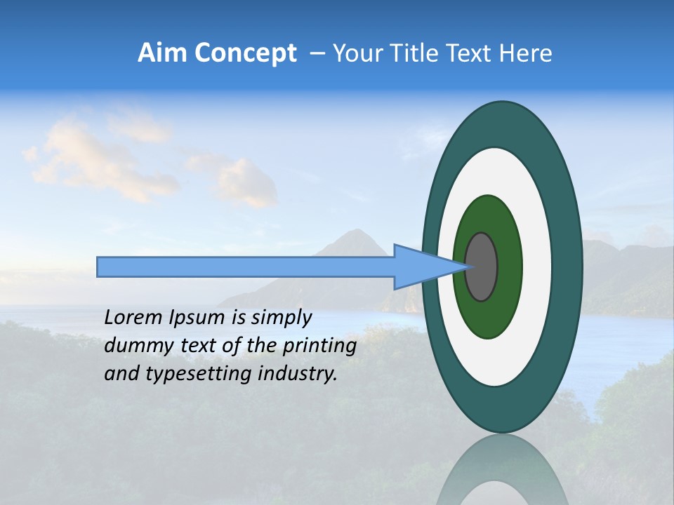 Caribbean Sea Exotic Pitons PowerPoint Template