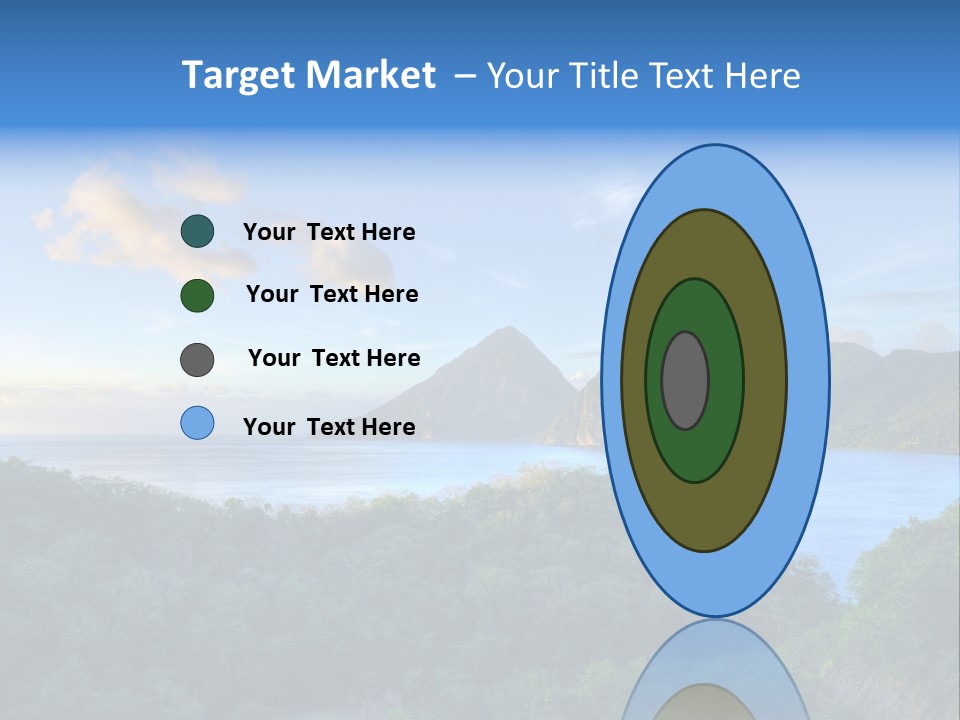 Caribbean Sea Exotic Pitons PowerPoint Template