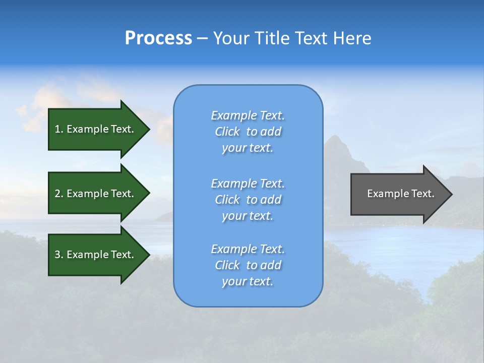 Caribbean Sea Exotic Pitons PowerPoint Template