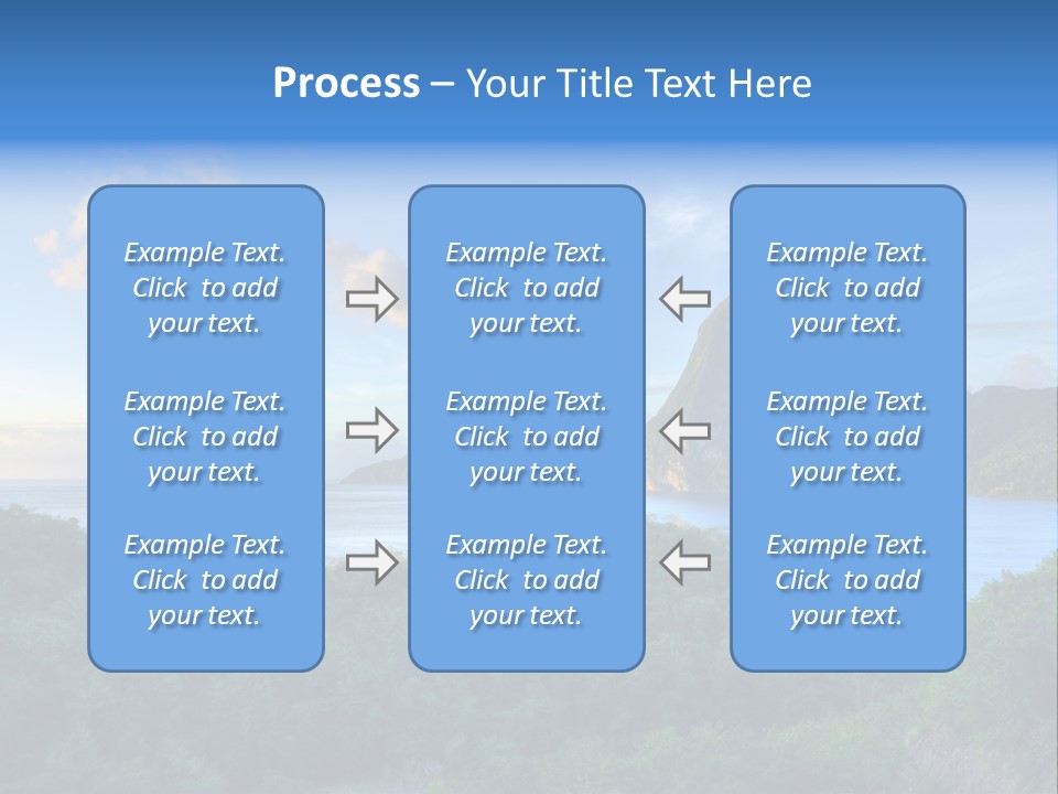 Caribbean Sea Exotic Pitons PowerPoint Template
