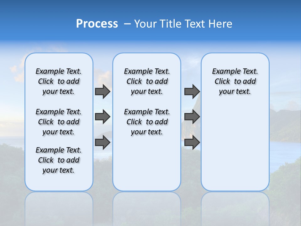 Caribbean Sea Exotic Pitons PowerPoint Template