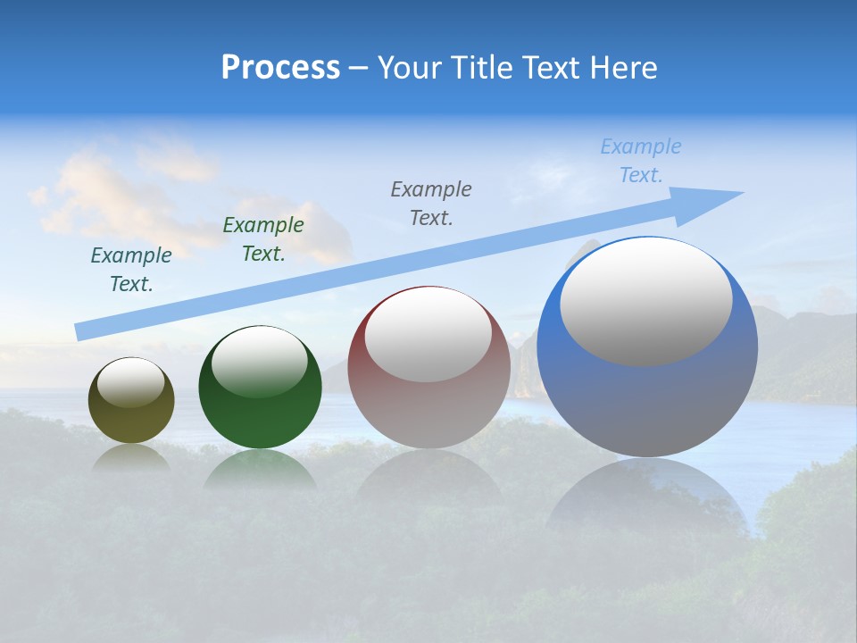 Caribbean Sea Exotic Pitons PowerPoint Template