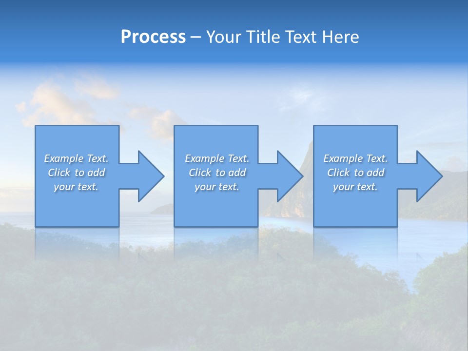 Caribbean Sea Exotic Pitons PowerPoint Template
