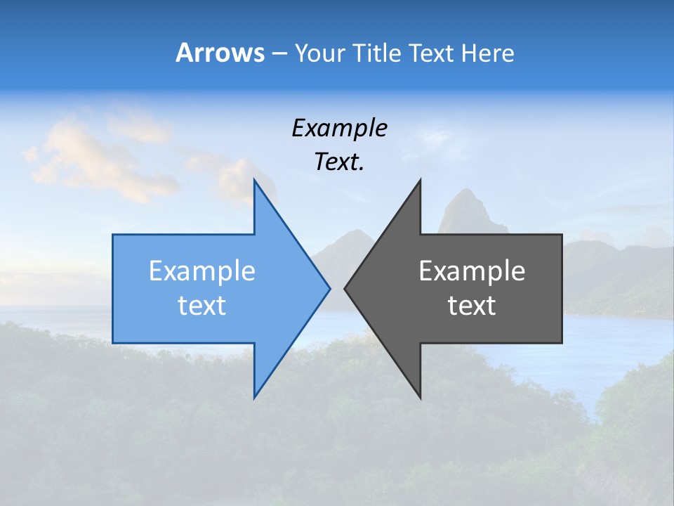 Caribbean Sea Exotic Pitons PowerPoint Template