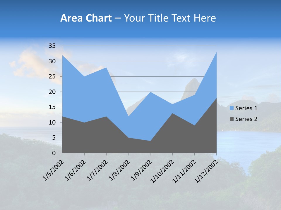 Caribbean Sea Exotic Pitons PowerPoint Template