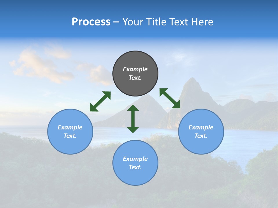 Caribbean Sea Exotic Pitons PowerPoint Template