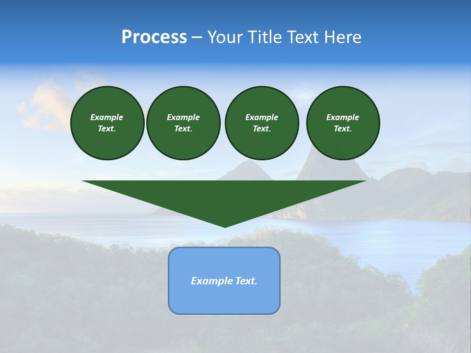 Caribbean Sea Exotic Pitons PowerPoint Template