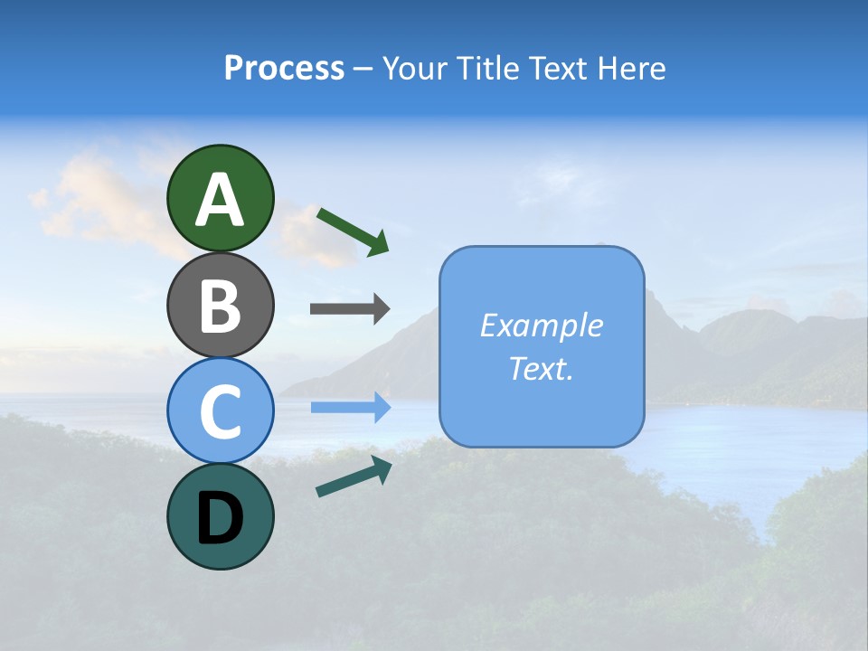 Caribbean Sea Exotic Pitons PowerPoint Template